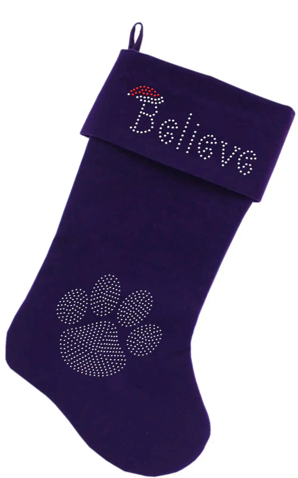 Believe-Rhinestone-18-Inch-Velvet-Christmas-Stocking-Purple-GreatEagleInc-319870272