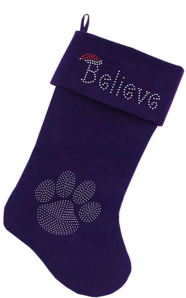 Believe-Rhinestone-18-Inch-Velvet-Christmas-Stocking-Purple-GreatEagleInc-319870272