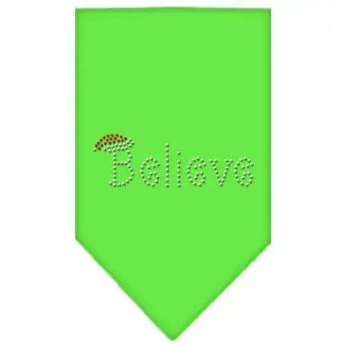 Believe-Rhinestone-Bandana-Lime-Green-Small-GreatEagleInc-319062597