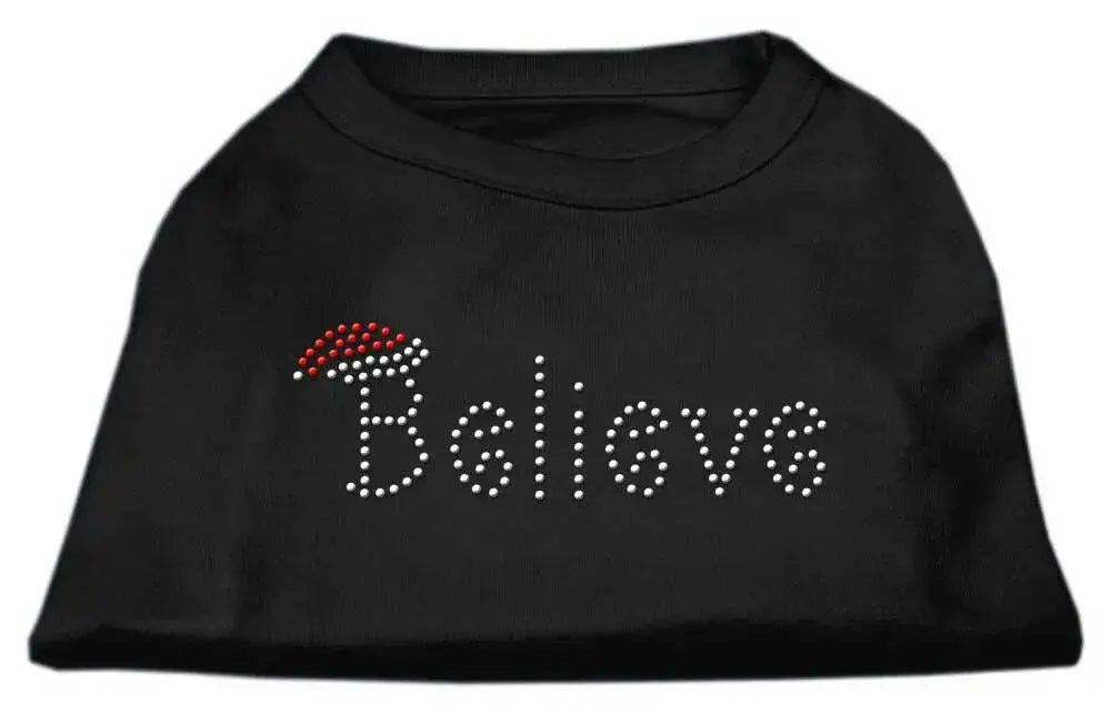 Believe-Rhinestone-Shirts-Black-M-GreatEagleInc-318713715