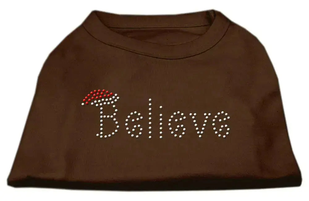Believe-Rhinestone-Shirts-Brown-Xl-GreatEagleInc-319812169