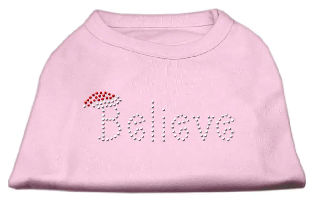 Believe-Rhinestone-Shirts-Light-Pink-L-GreatEagleInc-319813461