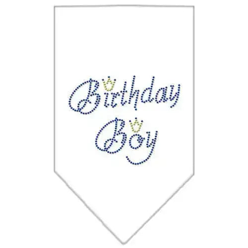 Birthday-Boy-Rhinestone-Bandana-White-Large-GreatEagleInc-318980116