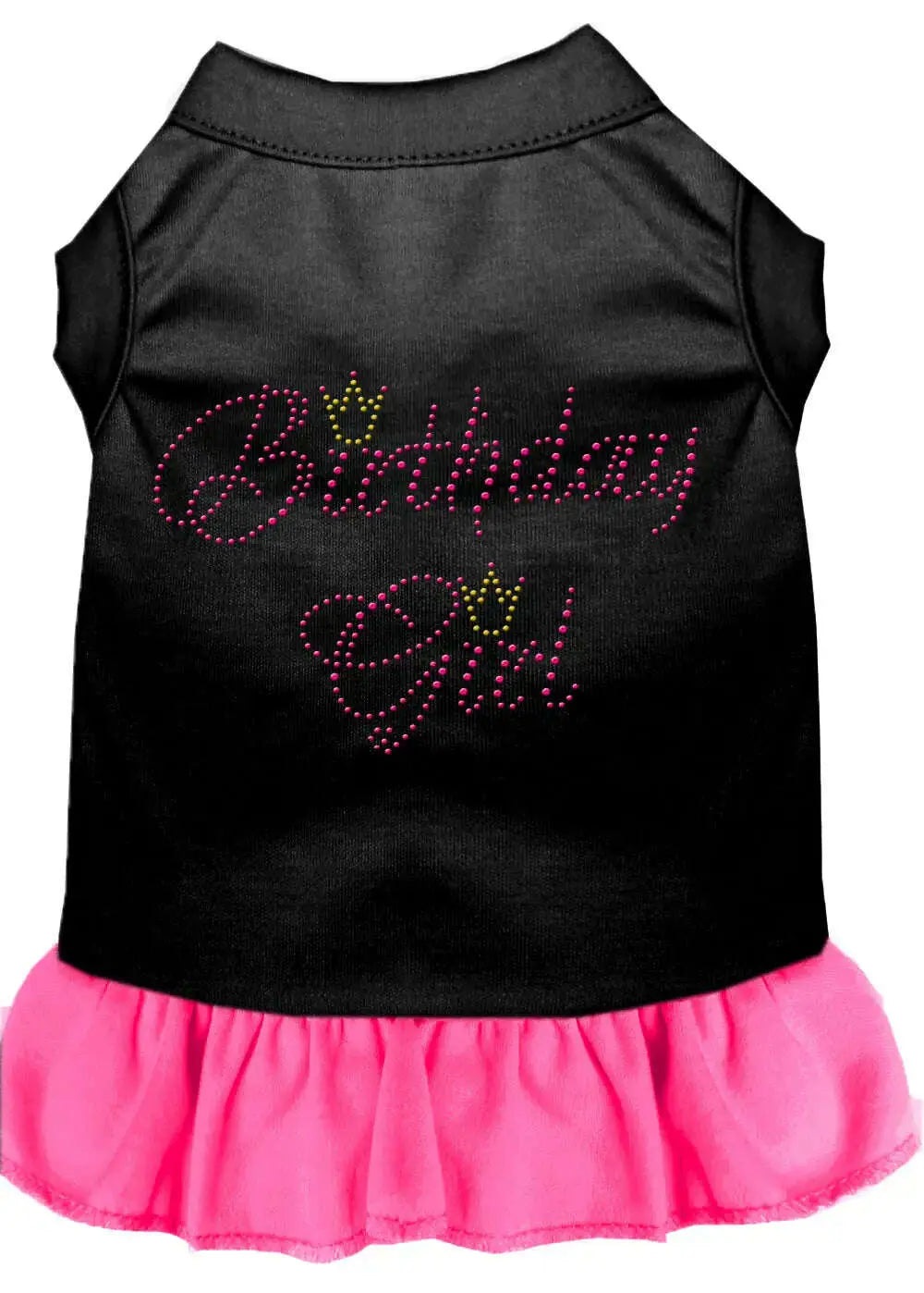 Birthday-Girl-Rhinestone-Dress-Black-With-Bright-Pink-Sm-GreatEagleInc-319542439