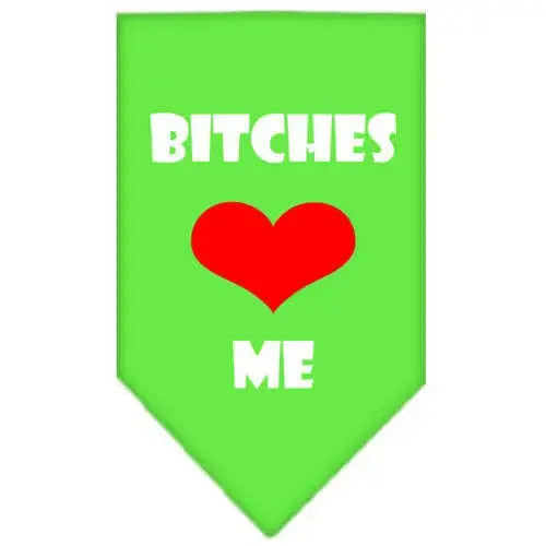 Bitches-Love-Me-Screen-Print-Bandana-Lime-Green-Large-GreatEagleInc-319216678