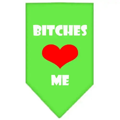 Bitches-Love-Me-Screen-Print-Bandana-Lime-Green-Large-GreatEagleInc-319216678
