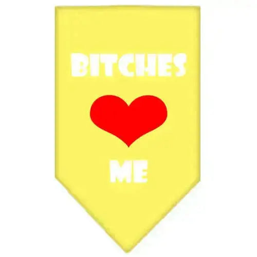 Bitches-Love-Me-Screen-Print-Bandana-Yellow-Small-GreatEagleInc-318530881