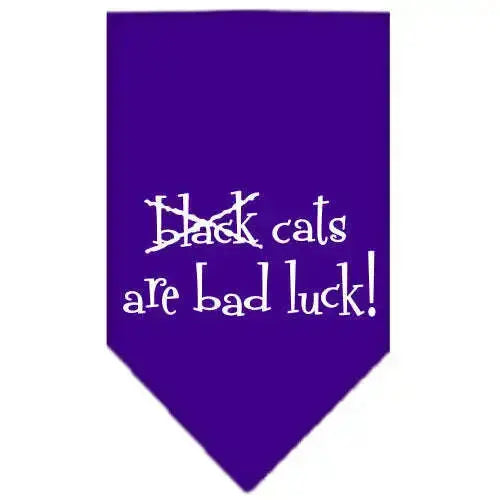 Black-Cats-Are-Bad-Luck-Screen-Print-Bandana-Purple-Large-GreatEagleInc-318968126