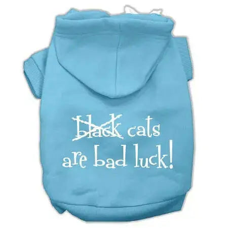 Black-Cats-Are-Bad-Luck-Screen-Print-Pet-Hoodies-Baby-Blue-Size-M-GreatEagleInc-319895488