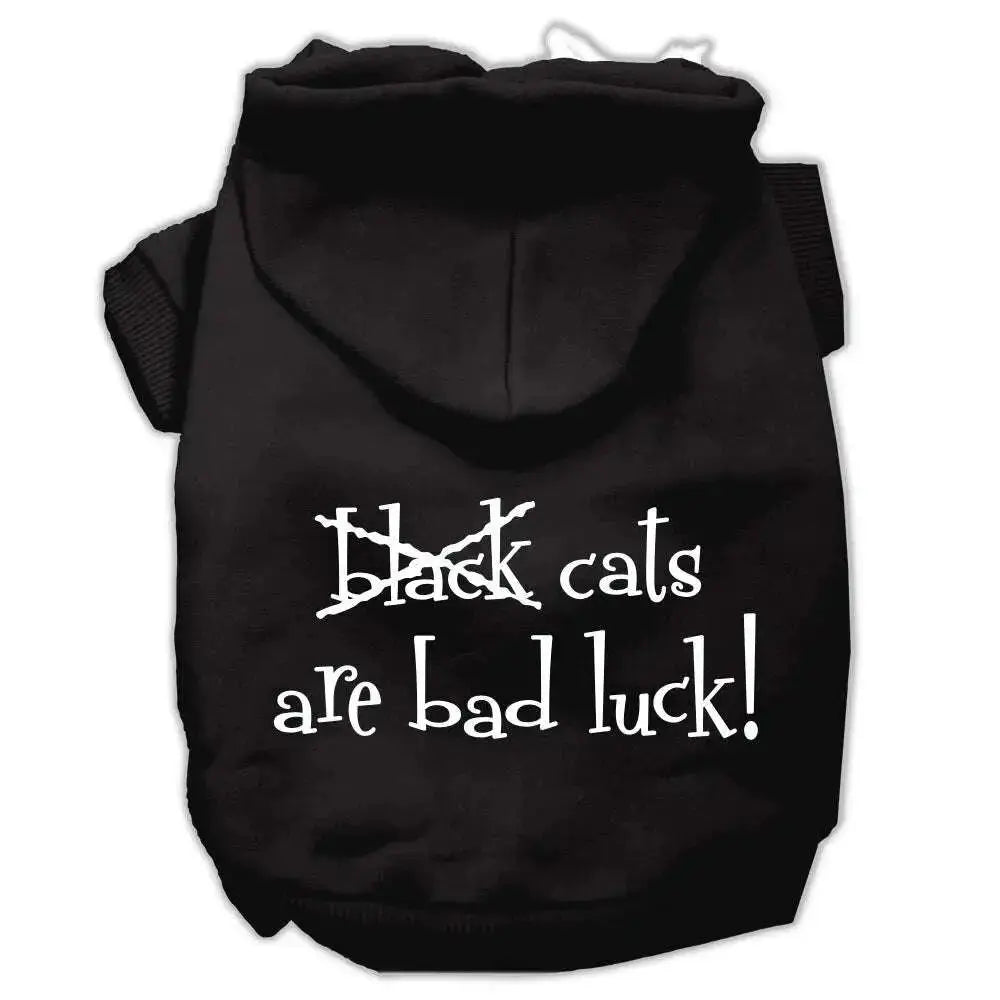 Black-Cats-Are-Bad-Luck-Screen-Print-Pet-Hoodies-Black-Size-M-GreatEagleInc-319895325