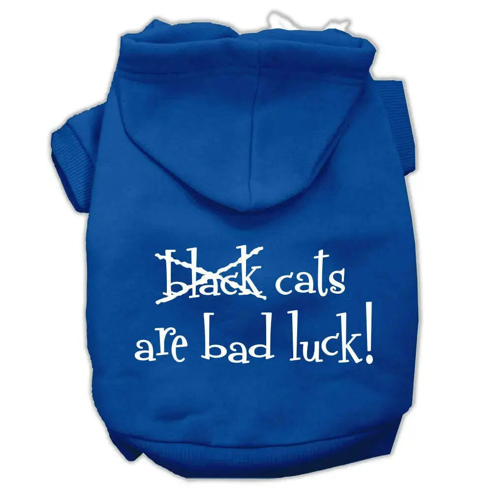 Black-Cats-Are-Bad-Luck-Screen-Print-Pet-Hoodies-Blue-Size-Xxl-GreatEagleInc-319892038
