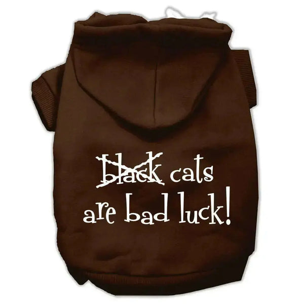 Black-Cats-Are-Bad-Luck-Screen-Print-Pet-Hoodies-Brown-Size-Xs-GreatEagleInc-319892612