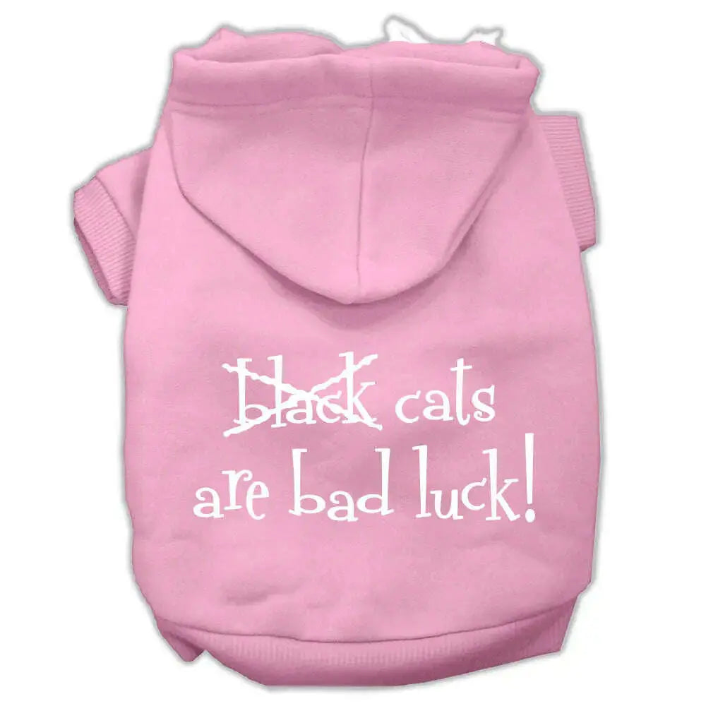 Black-Cats-Are-Bad-Luck-Screen-Print-Pet-Hoodies-Light-Pink-Size-Xl-GreatEagleInc-319893348