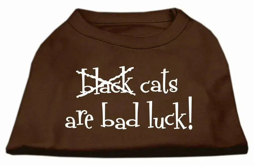 Black-Cats-Are-Bad-Luck-Screen-Print-Shirt-Brown-Xs-GreatEagleInc-319012030