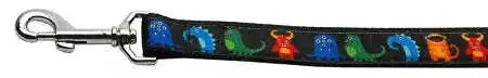 Black-Monsters-Nylon-Dog-Leash-5-8-Inch-Wide-6ft-Long-GreatEagleInc-318844372