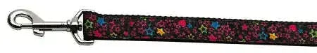 Black-Star-Nylon-Ribbon-Collars-1-Wide-6ft-Leash-GreatEagleInc-318764711