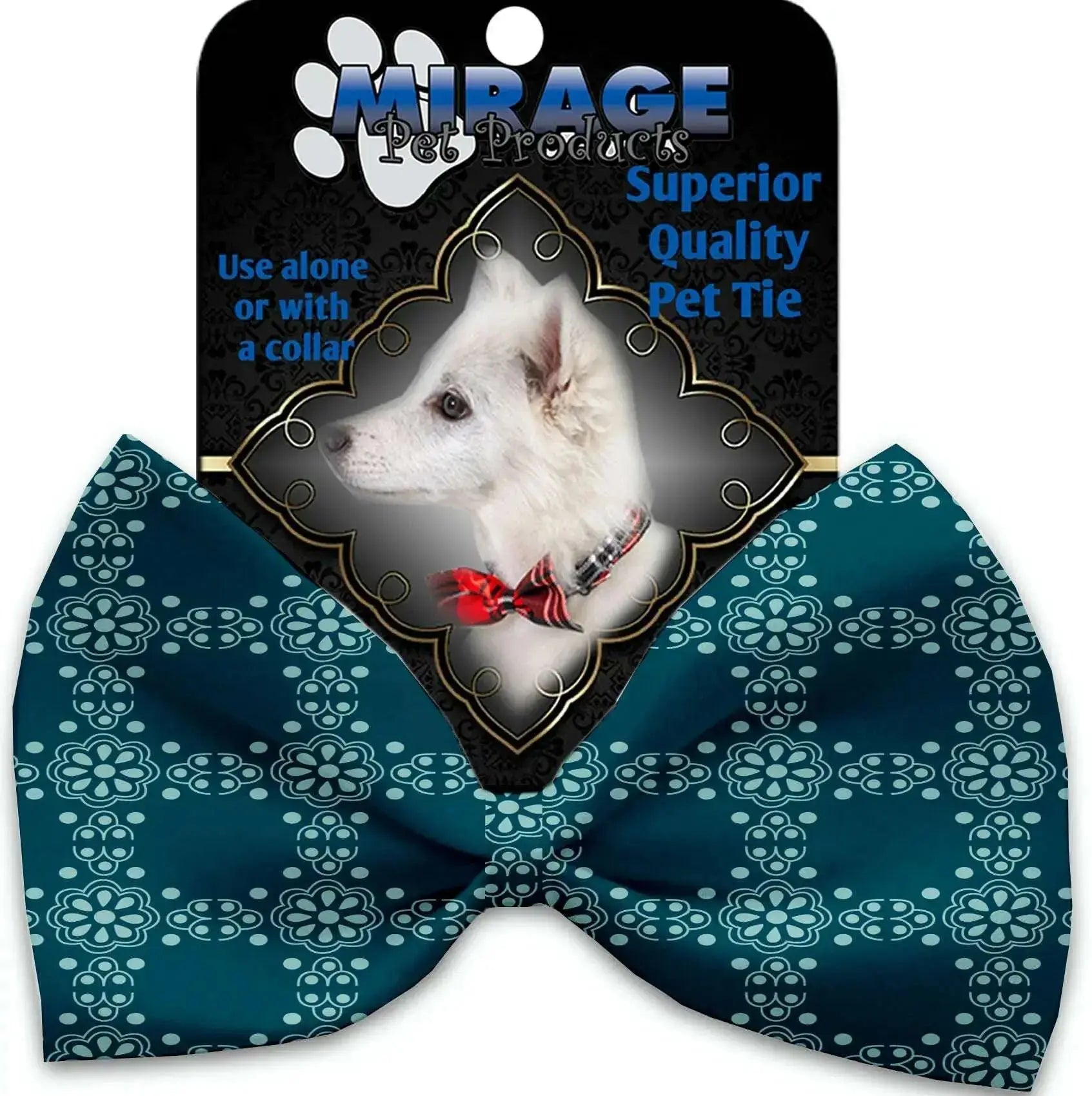 Blue-Flowers-Pet-Bow-Tie-Collar-Accessory-With-Velcro-GreatEagleInc-318778794