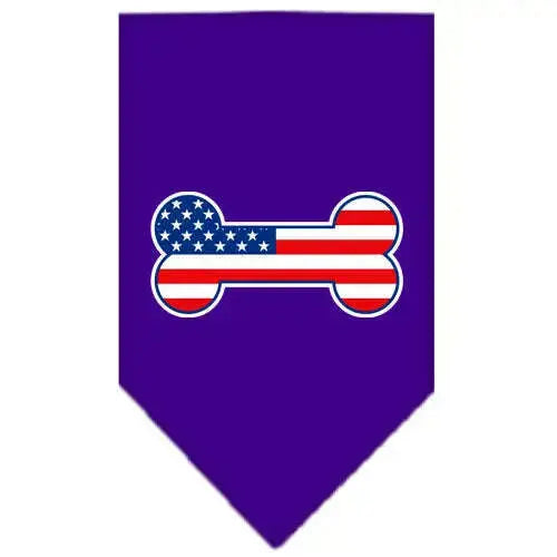Bone-Flag-American-Screen-Print-Bandana-Purple-Large-GreatEagleInc-333824890