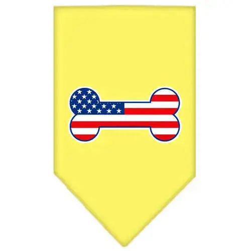Bone-Flag-American-Screen-Print-Bandana-Yellow-Small-GreatEagleInc-333823761