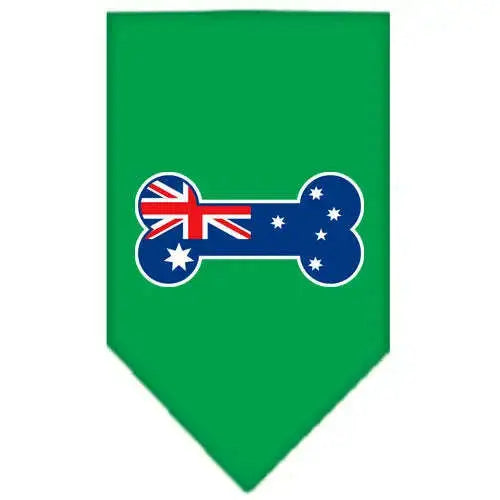 Bone-Flag-Australian-Screen-Print-Bandana-Emerald-Green-Large-GreatEagleInc-319366088