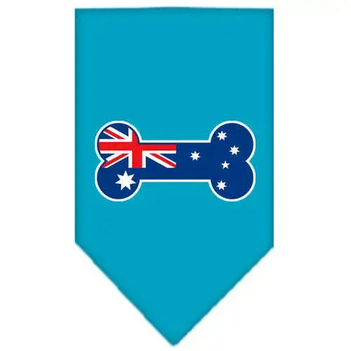 Bone-Flag-Australian-Screen-Print-Bandana-Turquoise-Large-GreatEagleInc-319365252