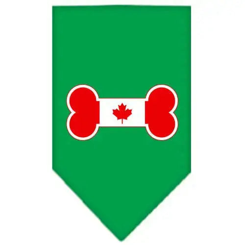 Bone-Flag-Canadian-Screen-Print-Bandana-Emerald-Green-Large-GreatEagleInc-319361526