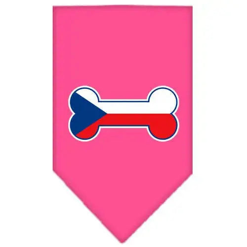 Bone-Flag-Czech-Republic-Screen-Print-Bandana-Bright-Pink-Small-GreatEagleInc-319357181