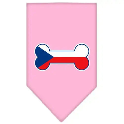 Bone-Flag-Czech-Republic-Screen-Print-Bandana-Light-Pink-Small-GreatEagleInc-319356668