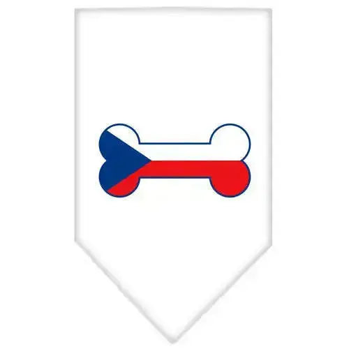 Bone-Flag-Czech-Republic-Screen-Print-Bandana-White-Small-GreatEagleInc-319356079