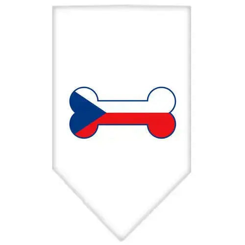 Bone-Flag-Czech-Republic-Screen-Print-Bandana-White-Small-GreatEagleInc-319356079