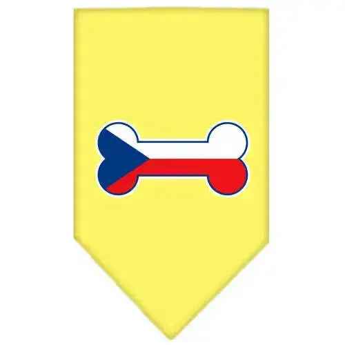Bone-Flag-Czech-Republic-Screen-Print-Bandana-Yellow-Small-GreatEagleInc-319355996