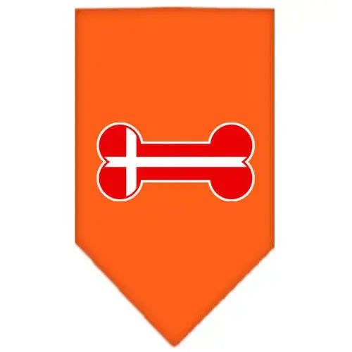 Bone-Flag-Denmark-Screen-Print-Bandana-Orange-Small-GreatEagleInc-319207964