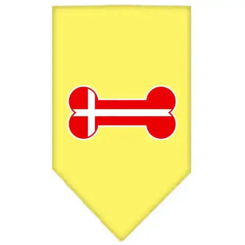 Bone-Flag-Denmark-Screen-Print-Bandana-Yellow-Large-GreatEagleInc-319353761