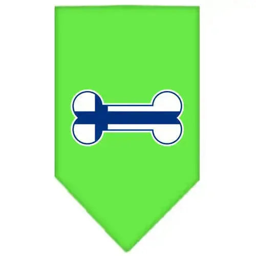 Bone-Flag-Finland-Screen-Print-Bandana-Lime-Green-Small-GreatEagleInc-319352255