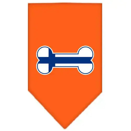 Bone-Flag-Finland-Screen-Print-Bandana-Orange-Small-GreatEagleInc-319352068