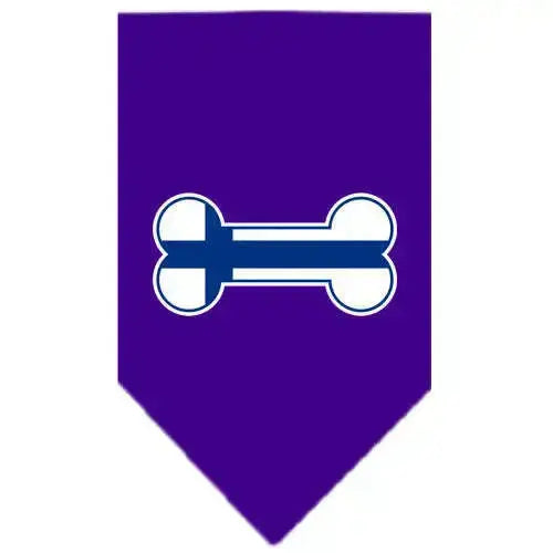 Bone-Flag-Finland-Screen-Print-Bandana-Purple-Large-GreatEagleInc-319352766