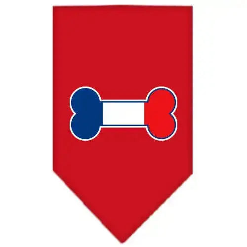 Bone-Flag-France-Screen-Print-Bandana-Red-Small-GreatEagleInc-318553532