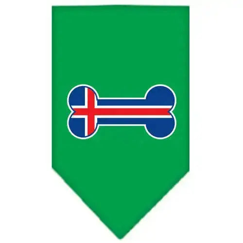 Bone-Flag-Iceland-Screen-Print-Bandana-Emerald-Green-Small-GreatEagleInc-319349878