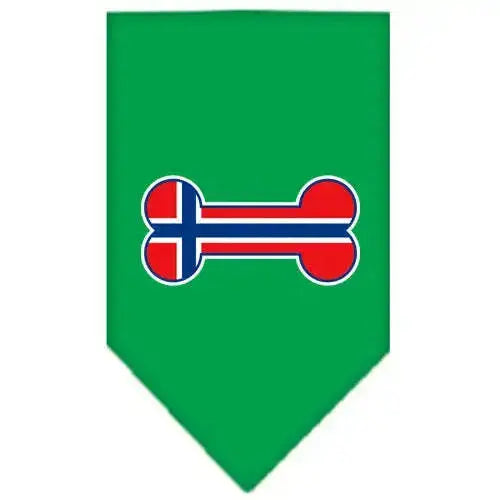 Bone-Flag-Norway-Screen-Print-Bandana-Emerald-Green-Large-GreatEagleInc-319840297