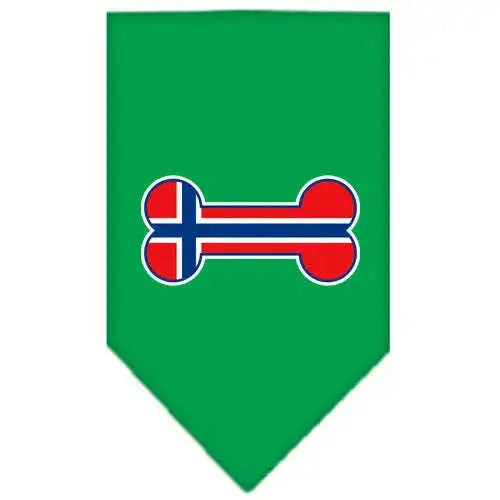 Bone-Flag-Norway-Screen-Print-Bandana-Emerald-Green-Small-GreatEagleInc-319839715