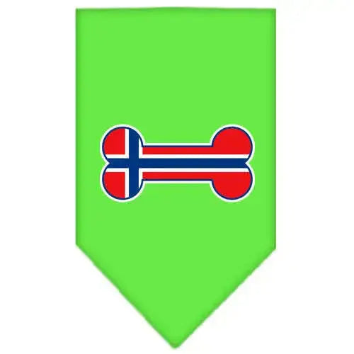 Bone-Flag-Norway-Screen-Print-Bandana-Lime-Green-Small-GreatEagleInc-319839562