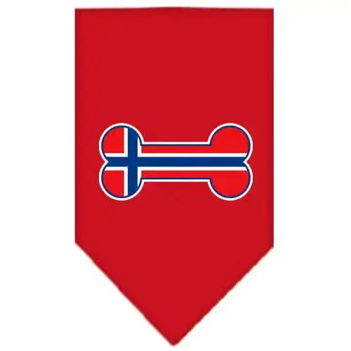 Bone-Flag-Norway-Screen-Print-Bandana-Red-Large-GreatEagleInc-318553825