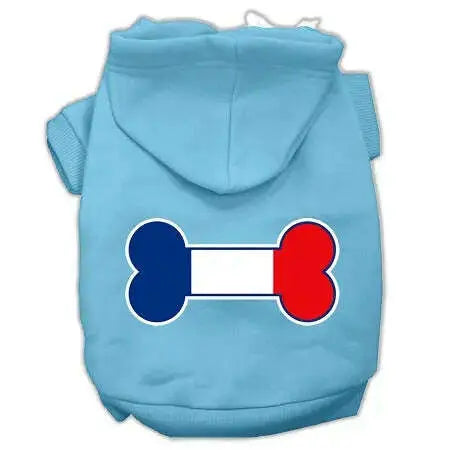Bone-Shaped-France-Flag-Screen-Print-Pet-Hoodies-Baby-Blue-Xxl-GreatEagleInc-333652234