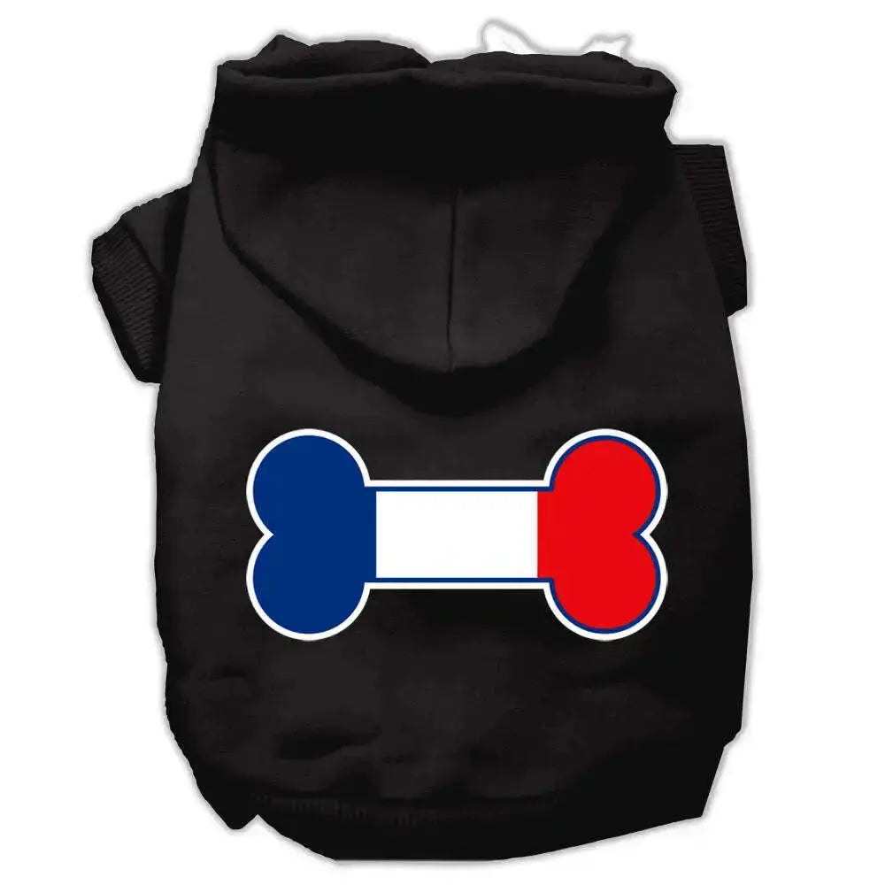 Bone-Shaped-France-Flag-Screen-Print-Pet-Hoodies-Black-S-GreatEagleInc-318660097