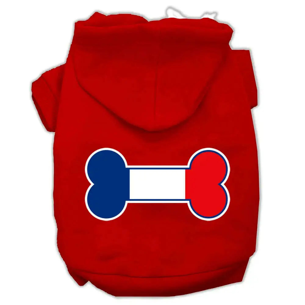 Bone-Shaped-France-Flag-Screen-Print-Pet-Hoodies-Red-Size-Xs-GreatEagleInc-333652335