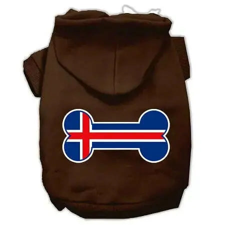 Bone-Shaped-Iceland-Flag-Screen-Print-Pet-Hoodies-Brown-Xxxl-GreatEagleInc-319430769
