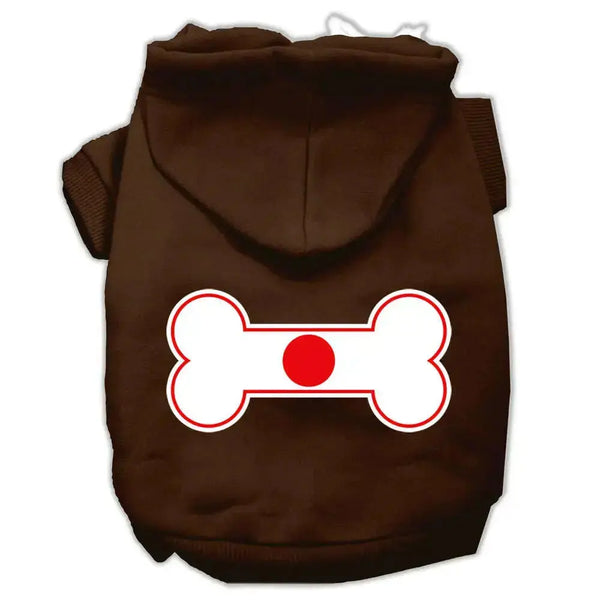 Bone-Shaped-Japan-Flag-Screen-Print-Pet-Hoodies-Brown-Xxxl-GreatEagleInc-333898650