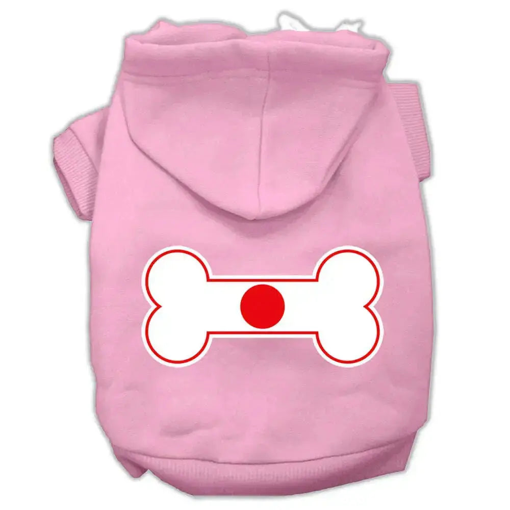 Bone-Shaped-Japan-Flag-Screen-Print-Pet-Hoodies-Light-Pink-Size-Xs-GreatEagleInc-333721236