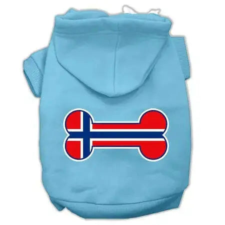 Bone-Shaped-Norway-Flag-Screen-Print-Pet-Hoodies-Baby-Blue-M-GreatEagleInc-333720043