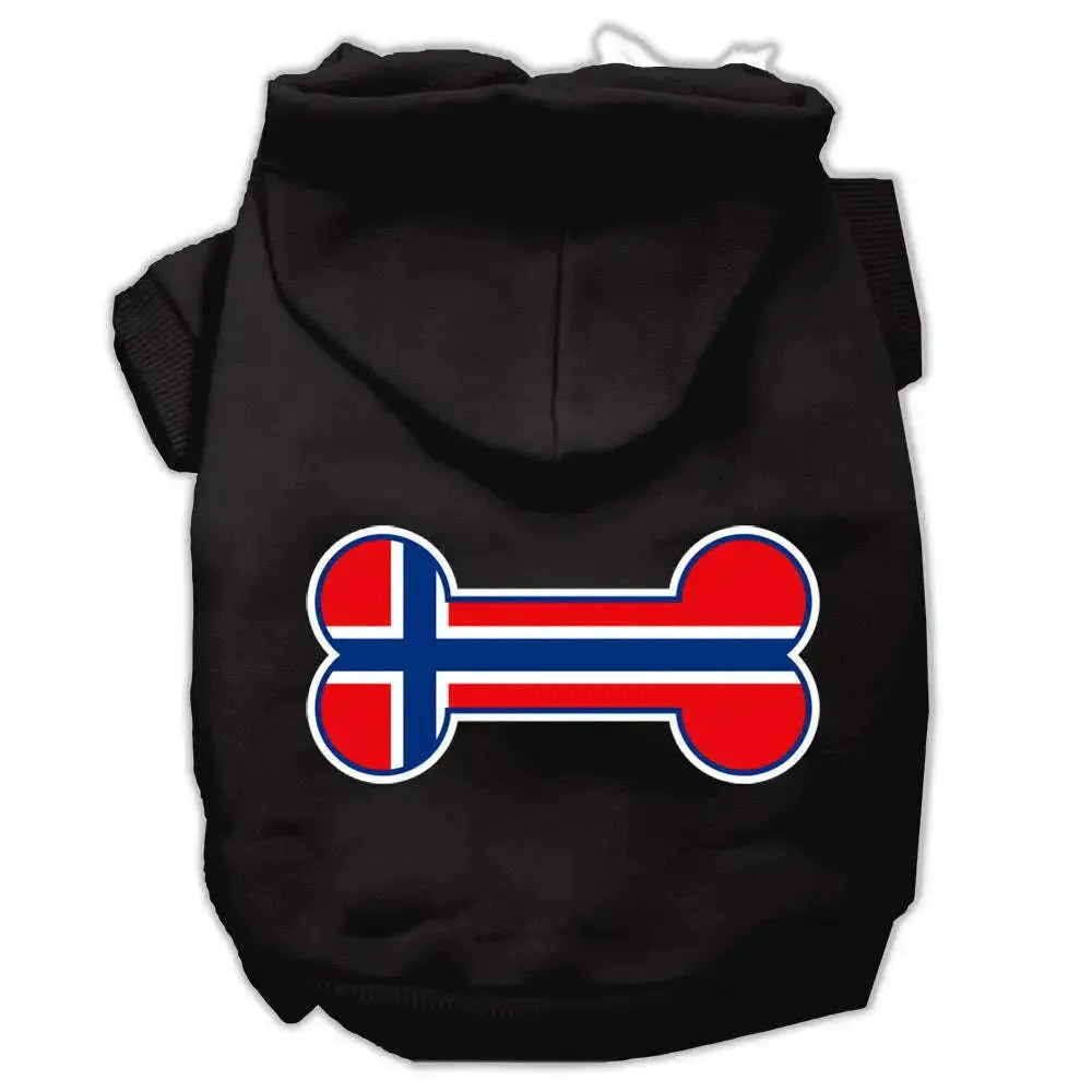 Bone-Shaped-Norway-Flag-Screen-Print-Pet-Hoodies-Black-Xxxl-GreatEagleInc-319410673